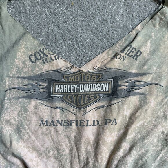 HARLEY-DAVIDSON MOTORCYCLE WOMENS VINTAGE OVERSIZED SHIRT BY THE VINTAGE TWIN - Picture 5 of 10